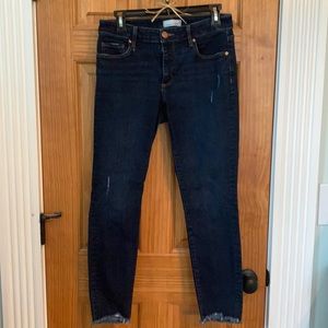 Loft Skinny Jeans with frayed edge